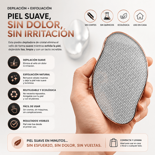 Piedra Depiladora de Cristal | Depilación Suave y Sin Dolor - HB electrónica