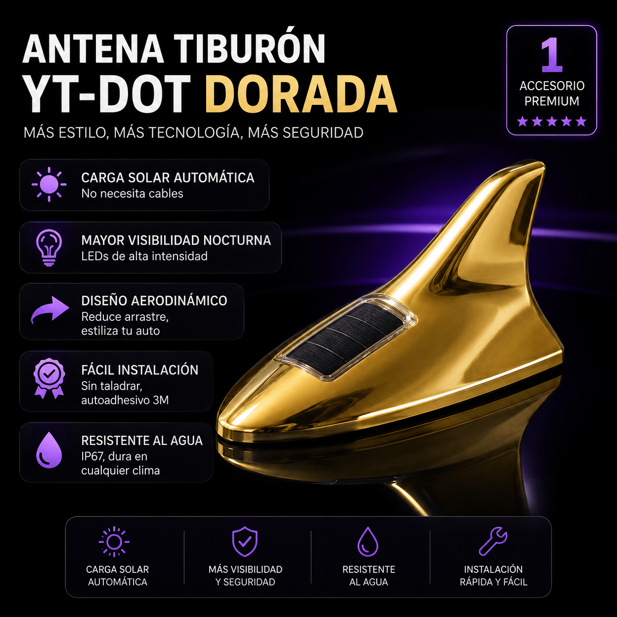 Aleta de Tiburón Universal - HB electrónica