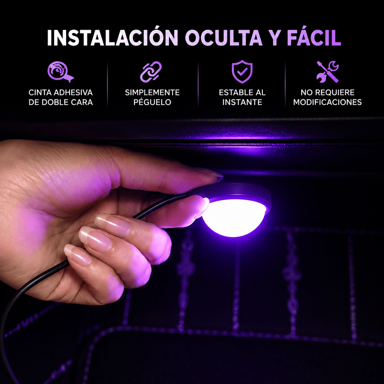 Luces LED Ambientales para Auto USB – Iluminación Interior Premium con Estilo Deportivo - HB electrónica
