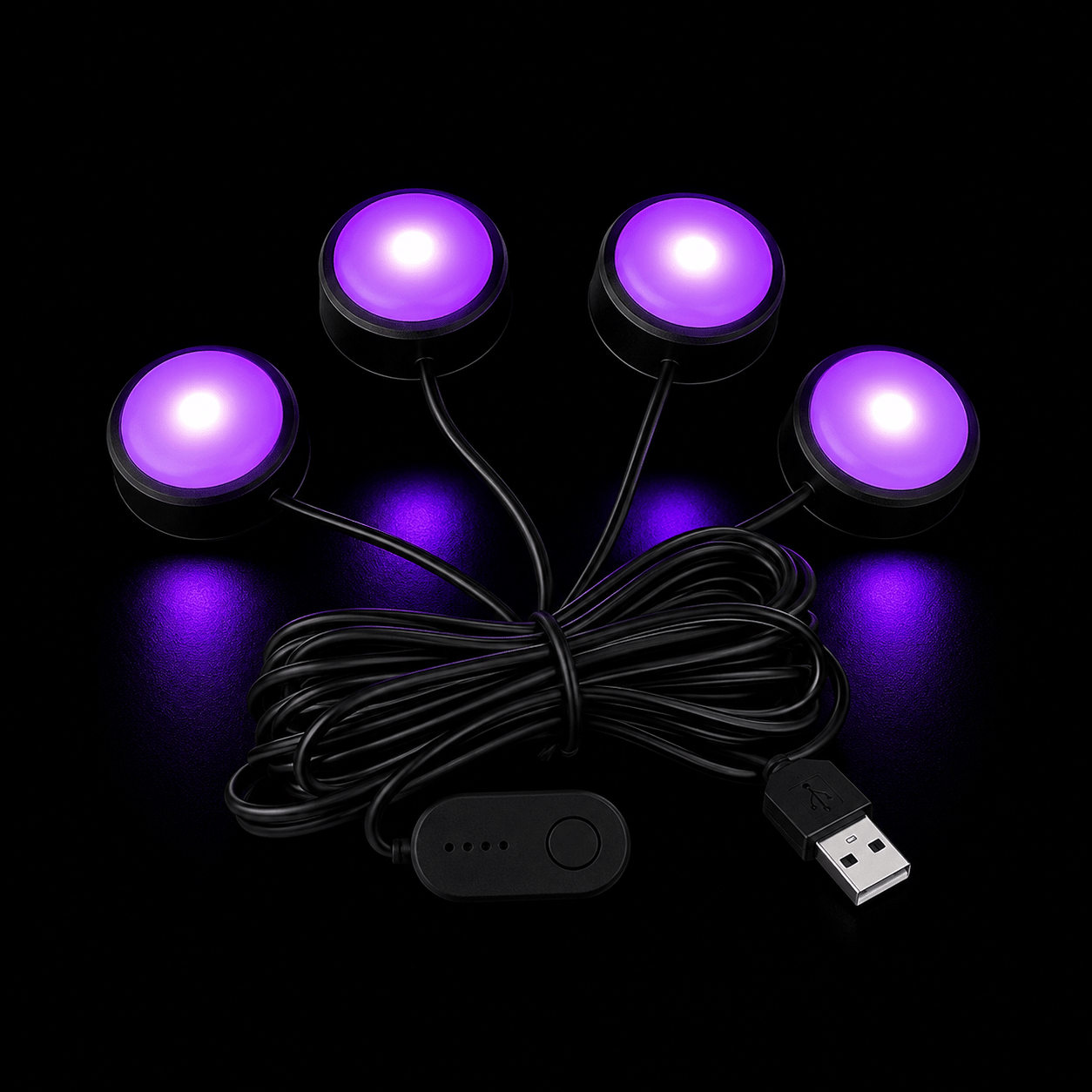 Luces LED Ambientales para Auto USB – Iluminación Interior Premium con Estilo Deportivo - HB electrónica